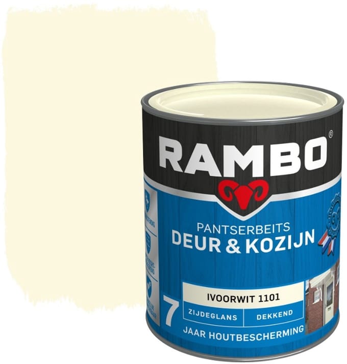 Rambo Pantserbeits Deur & Kozijn Dekkend - 0.75L - Ivoorwit
