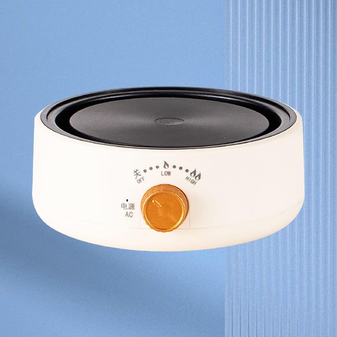 Elektrisch Theefornuis Multifunctioneel Mini Anti Droogkoken Snel Verwarmen Elektrische Kookplaat voor Kantoor gray