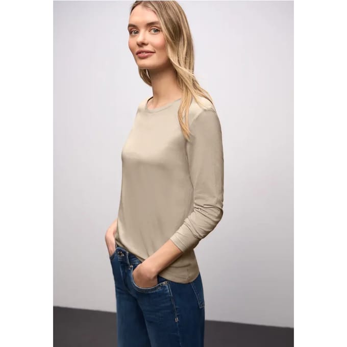 Basic shirt met ronde hals