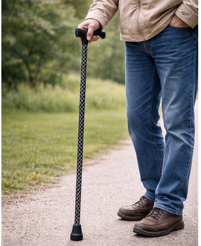 Wandelstok - Zwart Wit