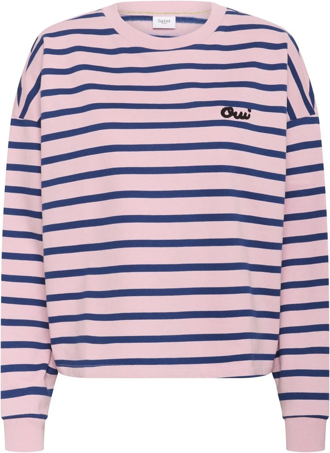 Saint Tropez OsiriaSZ Sweatshirt Dames Trui - Pink Nectar Navy Stripe