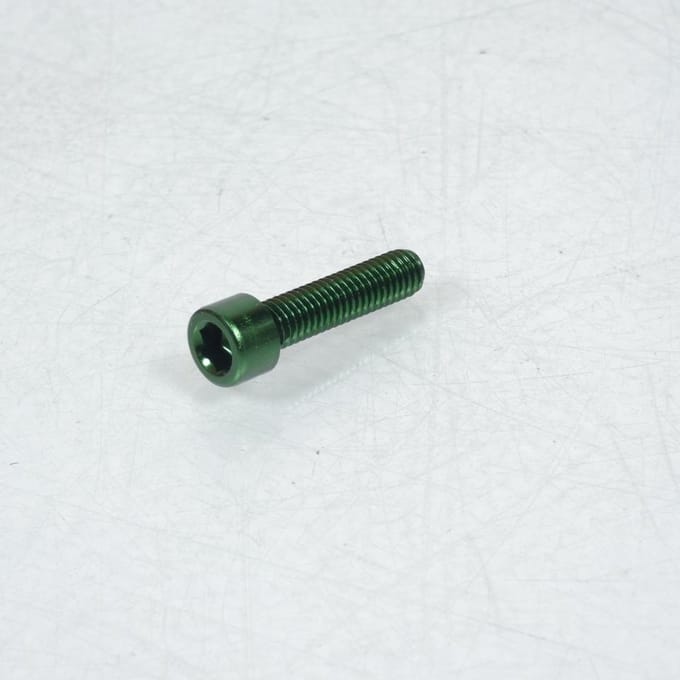 Vis BTR 5mm M6 pas 100 25mm annodisé Vert 3AS Racing pour moto Neuf
