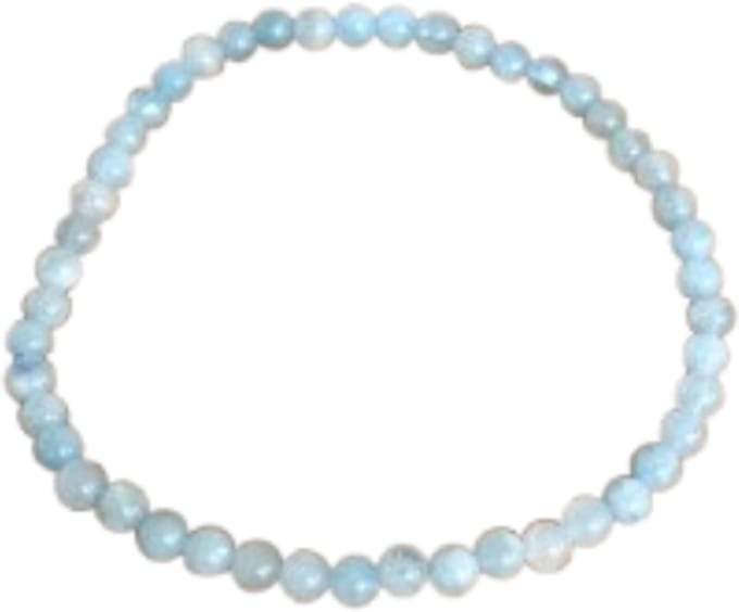 Aquamarijn edelstenen 4 mm armband blauw reiniging maat 18