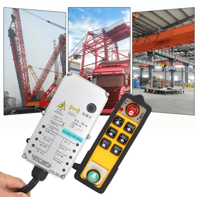 Takelbediening Enkelhandig Industrieel 3-Proof Elektrische Takel Afstandsbediening YU6AC220V