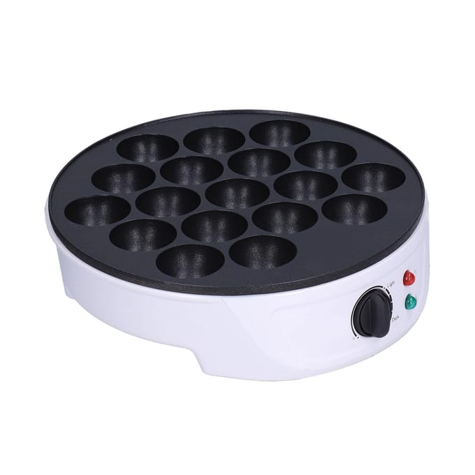 18-Gats Takoyaki Maker Draagbare Mini Octopusbal Elektrische Bakpan Ontbijtmachine black