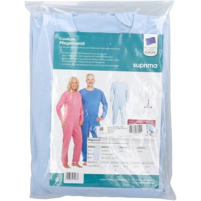 Suprima 4688 Patientoverall Rits Lichtblauw M