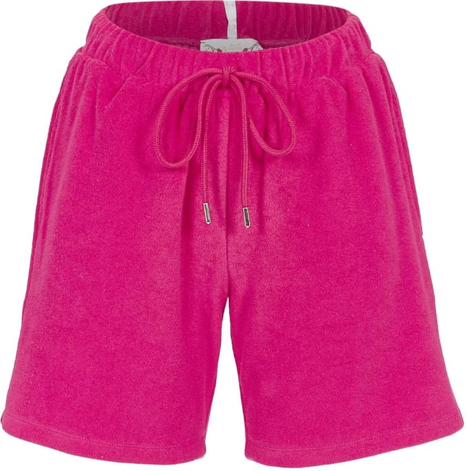 Badstoffen korte pyjamabroek fuchsia - Rood - Maat - 40