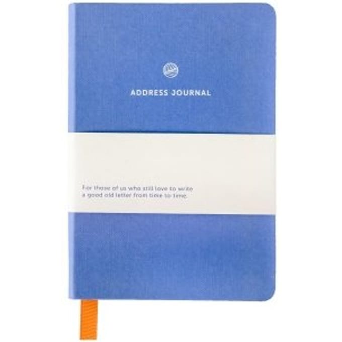 A-journal adresboekje, formaat 17 x 12 cm., kleur lavendel blauw