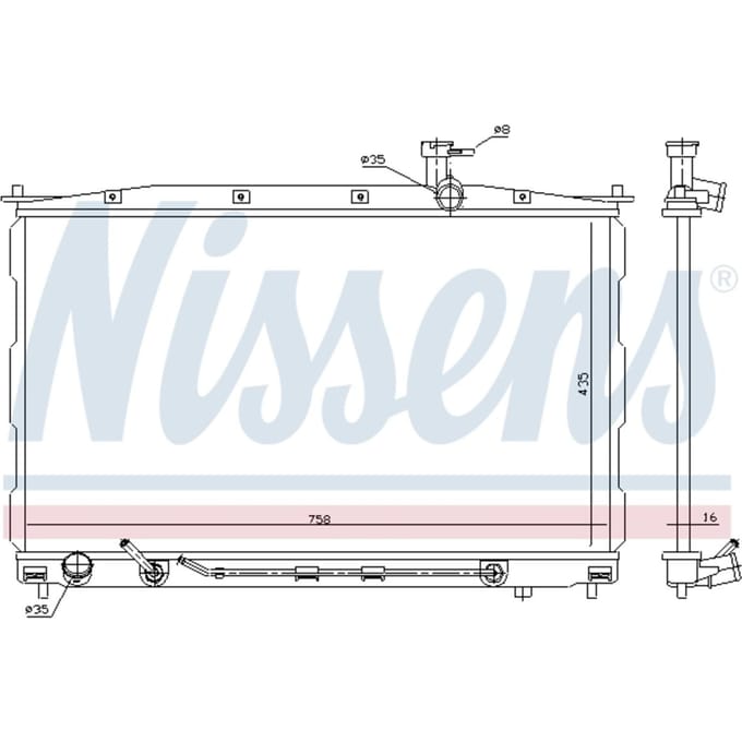 Radiator, motorkoeling NISSENS 67505