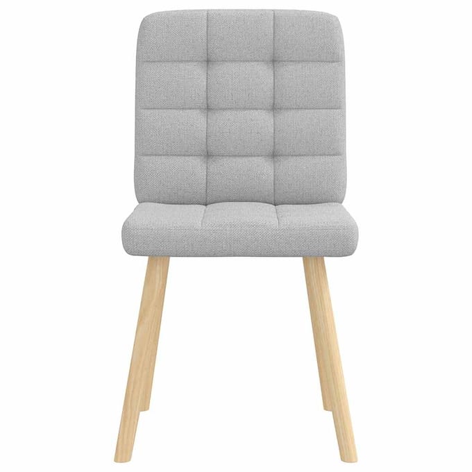 vidaXL Eetkamerstoelen 2 st stof wolk grijs