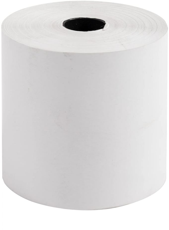 Exacompta 50x Kassarollen 80x75mm - 1 laag thermisch papier 44g/m2 - zonder BPA - Wit - 44829E