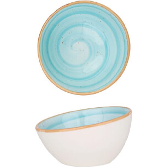 Bonna Kommetje - Aqua - Porselein - 8 cm (60cc) - set van 6