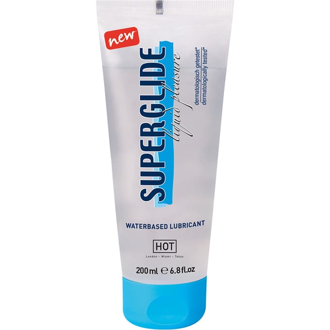 HOT Superglide Natural - Glijmiddel Op Waterbasis in Handige Tube - 200ml