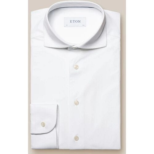 Eton Overhemd Ultimate Comfort Four-Way Stretch Wit / male