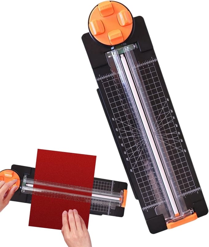 Papiersnijder - Snijmachine Kaarten - Scrapbooking Maken - Multifunctioneel Roterend - 44 cm - Zwart