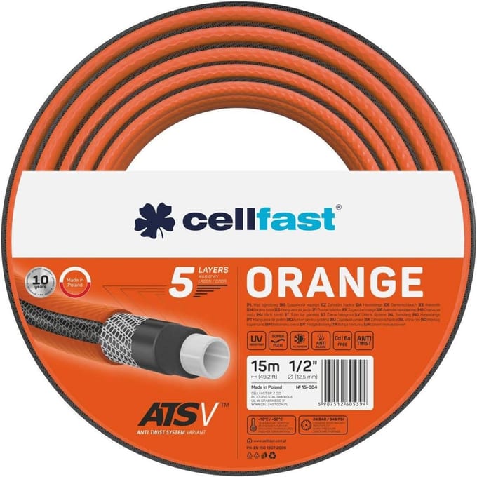 Tuinslang 5-laags UV-bestendig 15m met Anti-twist en Flexibele prestaties