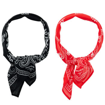 Sjaal van puur katoen in set van 2 model 'BANDANA'