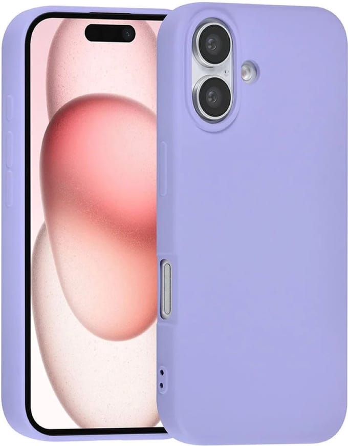 Multimedia & Accessoires Siliconen TPU Back Cover Case Hoesje geschikt voor Apple iPhone 16 – Paars – Zachte Plastic – Soft Case