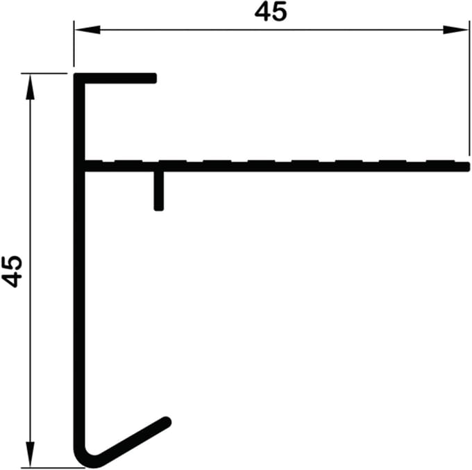 Daktrim Aluminium 45X45 Mm 2,5Mtr