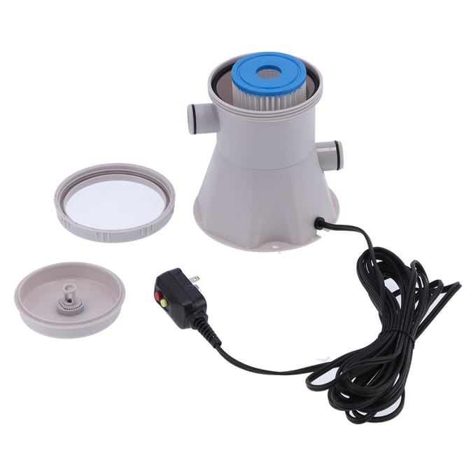 Pompe de filtration de piscine avec GFCI pour piscines hors sol Débit de la pompe 300 GPH ? white