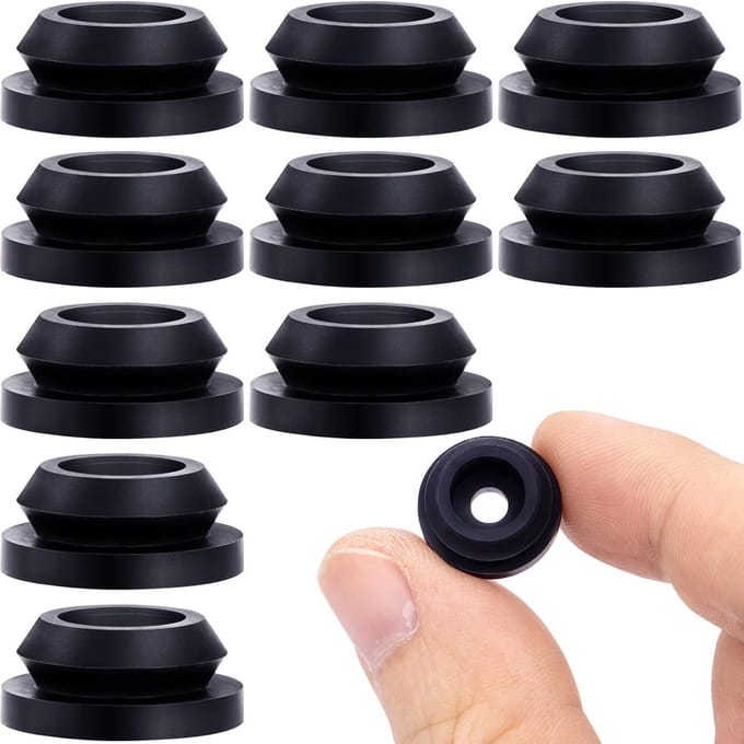 10 Stuks Zwarte Rubberen Grommets voor Caravan en Camper Kookplaat