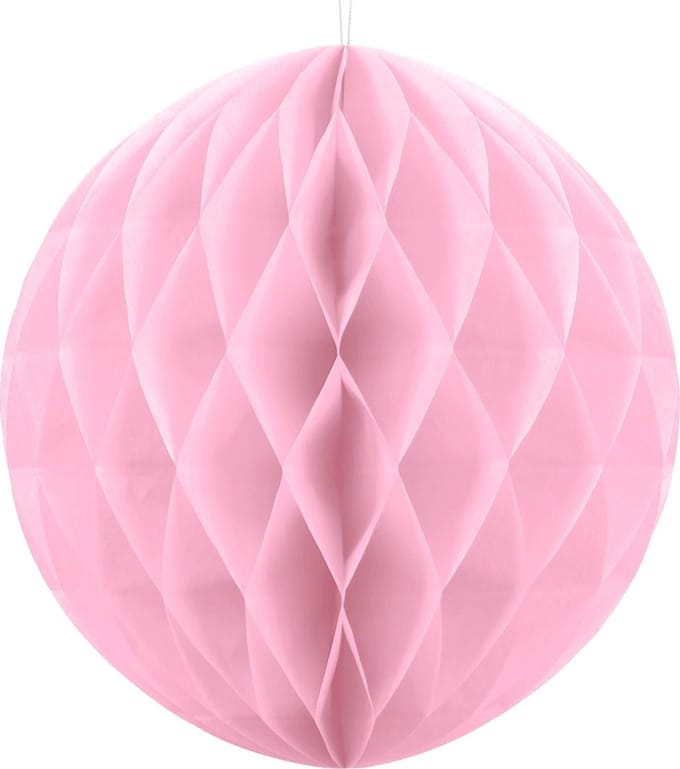 Honeycomb bal party licht roze ø 30 cm.