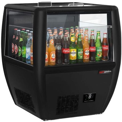 GGM Gastro Flaschenkühlinsel / Impulskühler - 87 Liter - Glasschiebedeckel