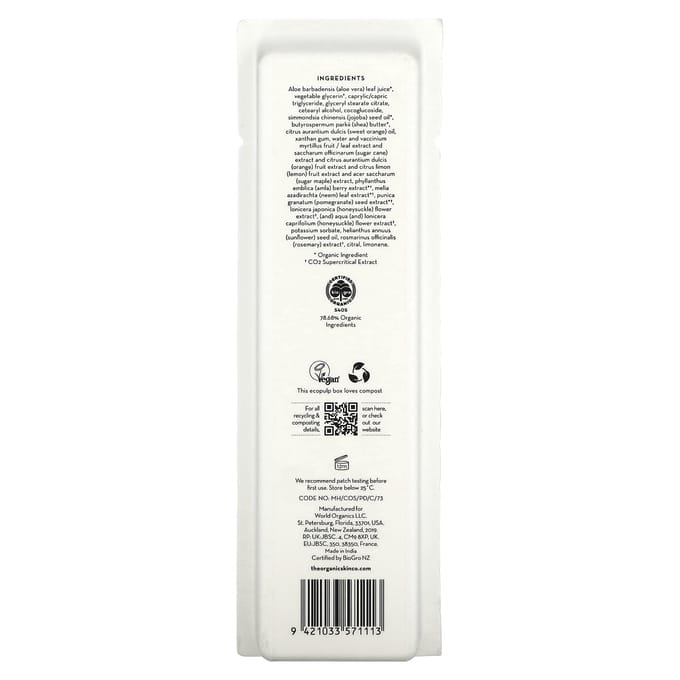 The Organic Skin Co., Clean Slate Cleanser, 3 fl oz (90 ml) white