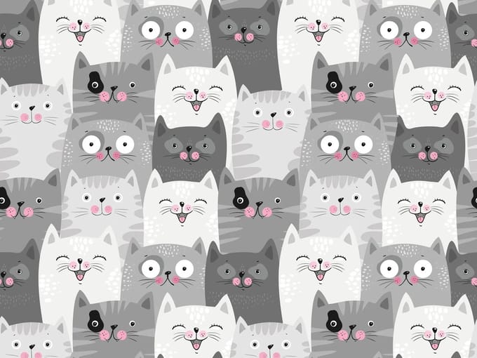 Vinyl | vinyl | vloerkleed | Kitty | 95x95 cm