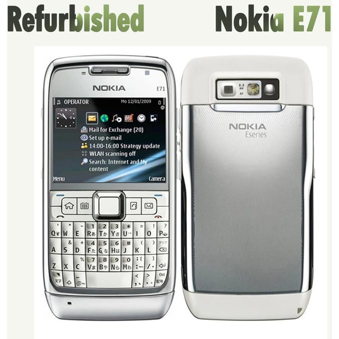 Gereviseerde Nokia originele ontgrendelde Nokia E71 QWERTY-toetsenbord mobiele telefoon Simple Set wit