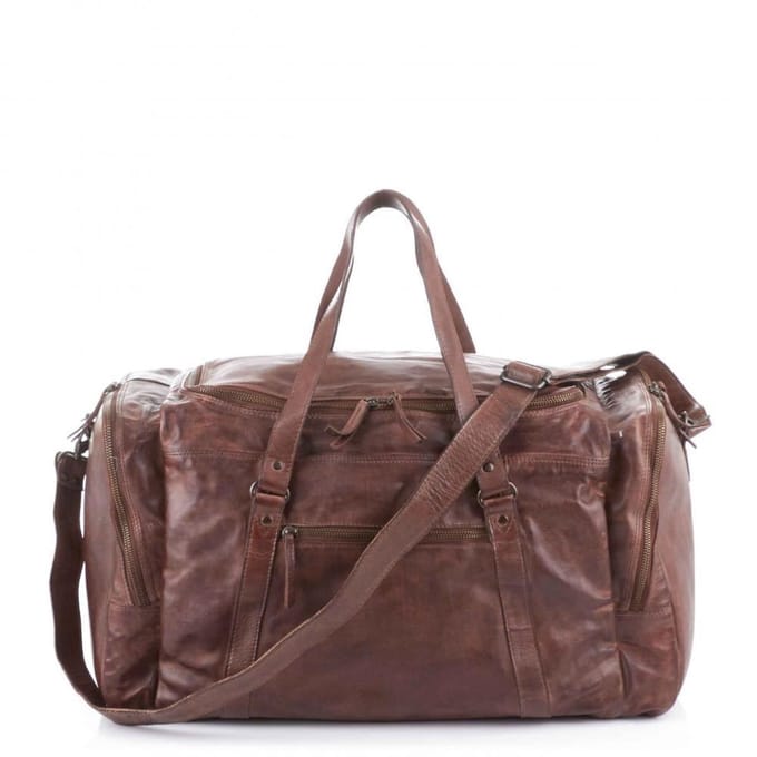 Bear Design Max Leren Weekendtas - Bruin