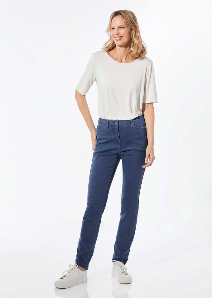 Superstretch-jeans BELLA - blauw - Gr. 52 van Goldner Fashion