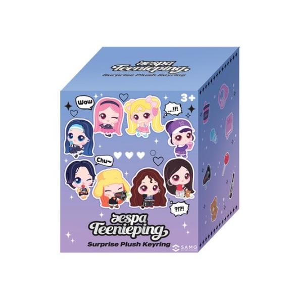 Porte-clés Peluche Surprise Teenieping × aespa #random 3pcs white