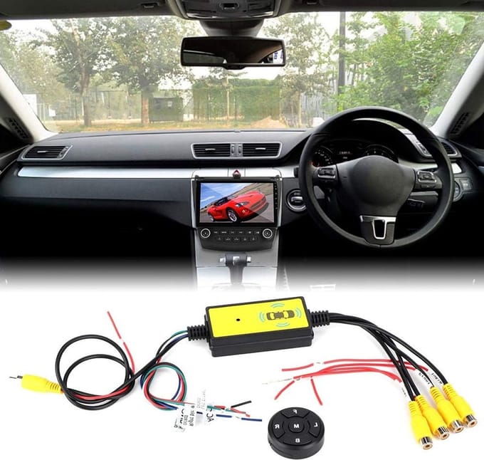Intelligente 4-Kanaals Video Switcher voor Auto - 4 Input naar 1 Output Videosysteem