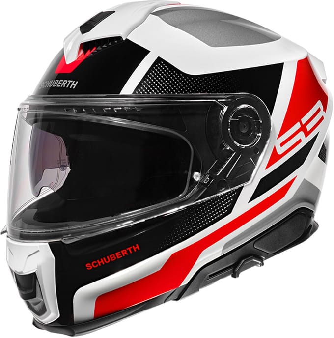 Schuberth S3 Daytona Wit Grijs Rood Integraalhelm - Helm