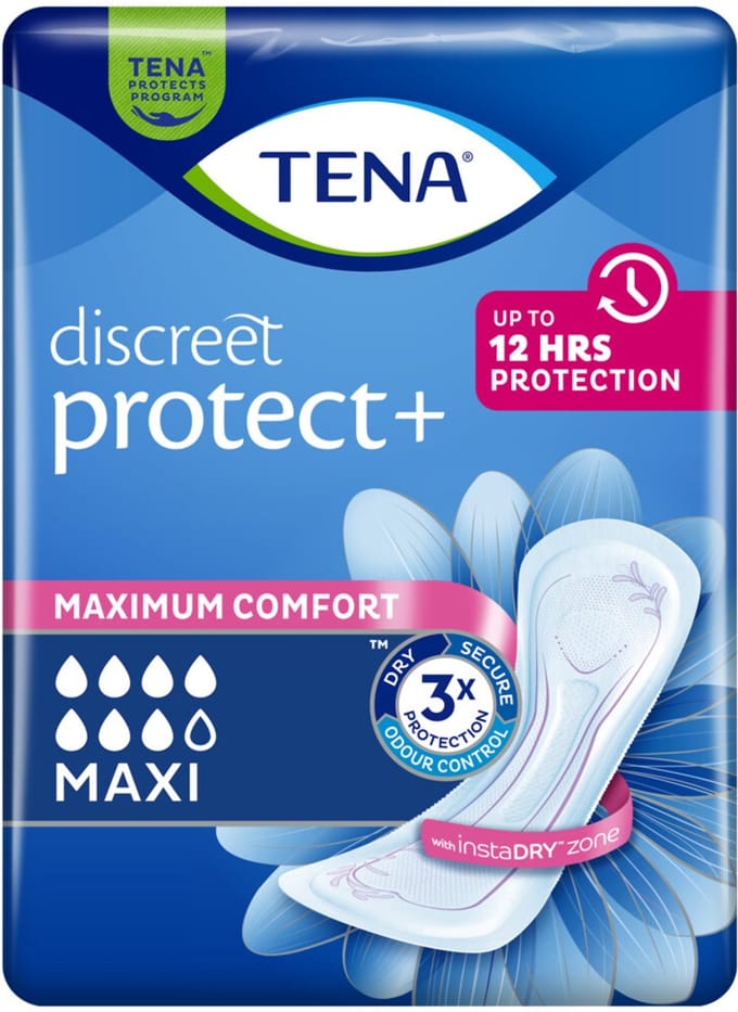 4x TENA Discreet Maxi 12 stuks