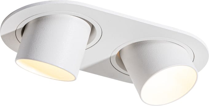 QAZQA installa - Moderne Inbouwspot - 2 lichts - L 14.5 cm - Wit - Woonkamer | Slaapkamer | Keuken