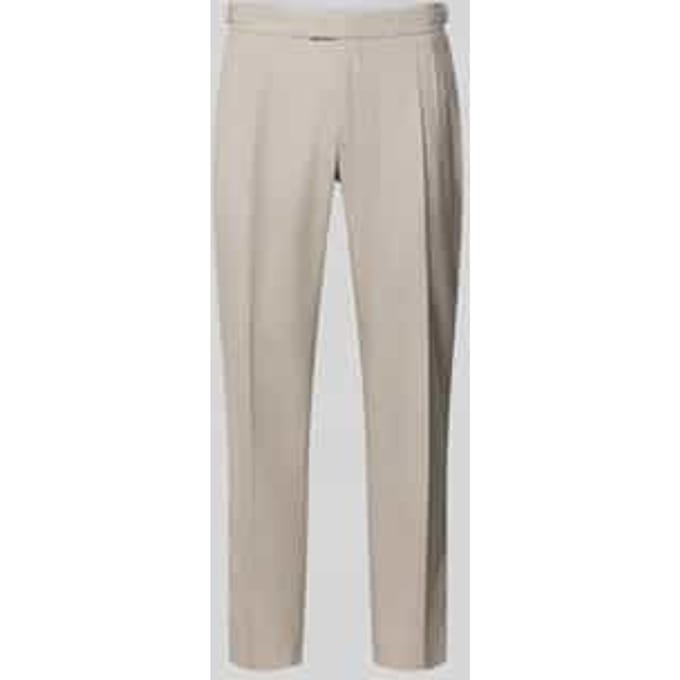 regular fit pantalon met persplooien en achterzakken