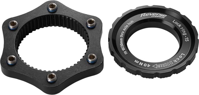 Reverse Center Lock Adapter schrijfremadapters zwart