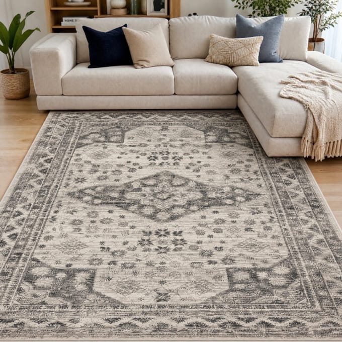 Muratap Vintage vloerkleed creme- 200x290 cm
