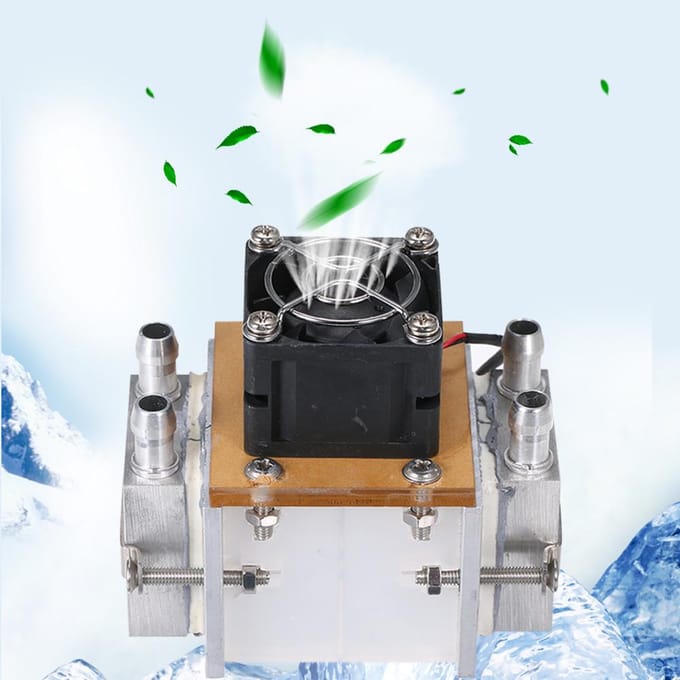 DIY 12V TEC Elektronische Peltier Halfgeleider Thermo-elektrische Koeler DIY Koelkast Waterkoeling black