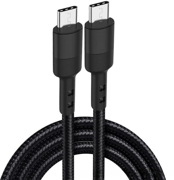 USB-C naar USB-C Kabel 60W – Snelle Oplader en Datakabel – Gevlochten – Zwart – 2 Meter