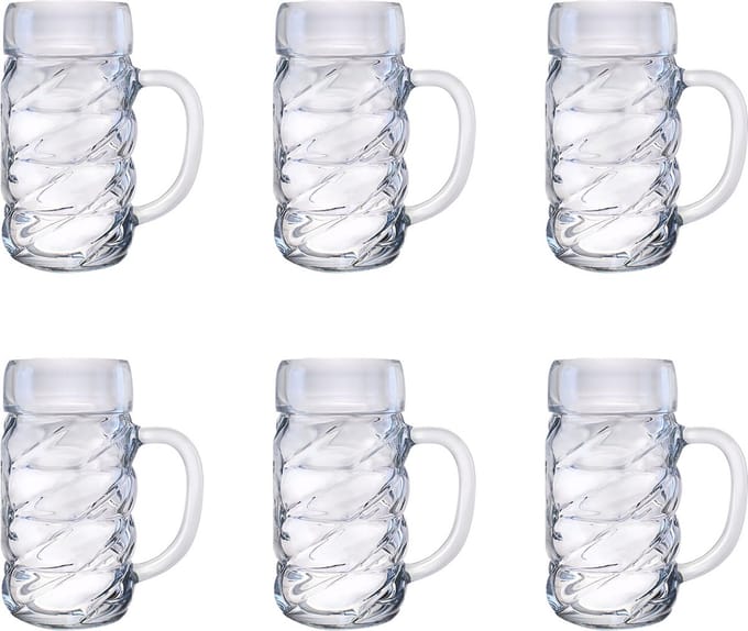 Bierglazen - Bierpullen - Diamond - 0,5 liter - Set van 6
