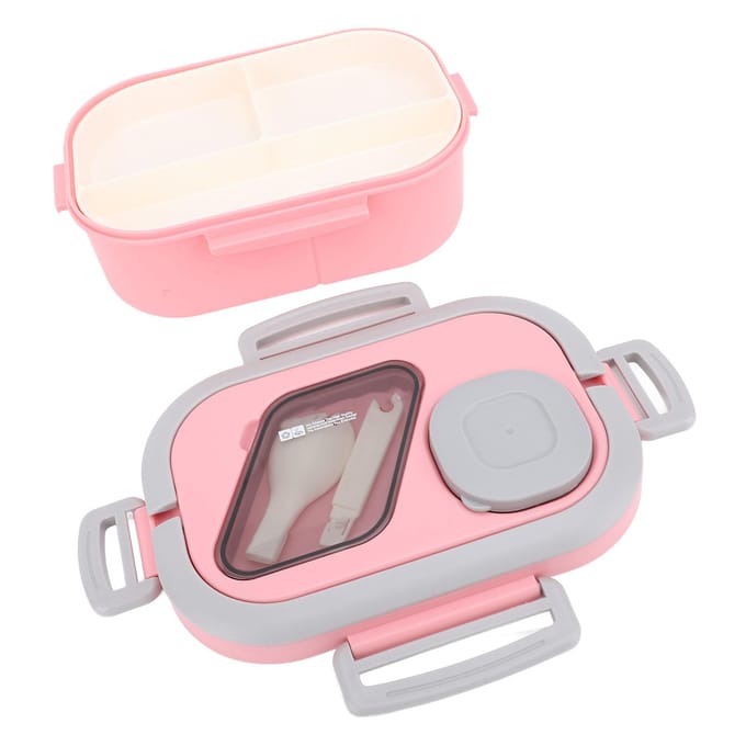 Plastic Lunchbox Grote Capaciteit Compartimenteel Dubbellaags Student Voedselopbergcontainer Doos L(for 6.5-9kg) white