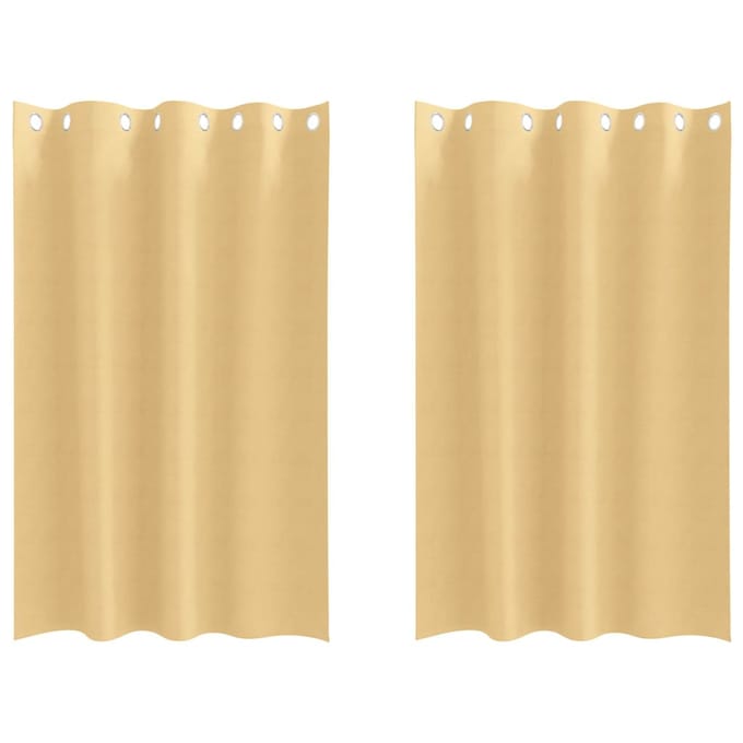 vidaXL - Blackout - Gordijnen - met - Ringen - 2 - st - Beige - 175 - x - 140 - cm - Polyester