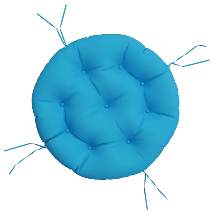 vidaXL - Kussen - rond - Ø - 60x11 - cm - oxford - stof - lichtblauw