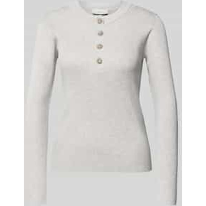 Gebreide pullover van viscosemix met knoopsluiting