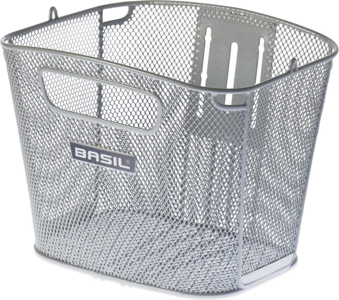 Basil Bold Front FM Fietsmand - Voor - Staal - Zilver
