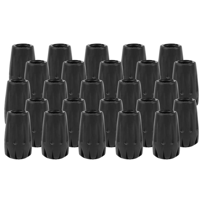 Lot de 25 embouts de canne à marche robustes en métal et caoutchouc, protecteurs, embouts d'extrémité de canne gray