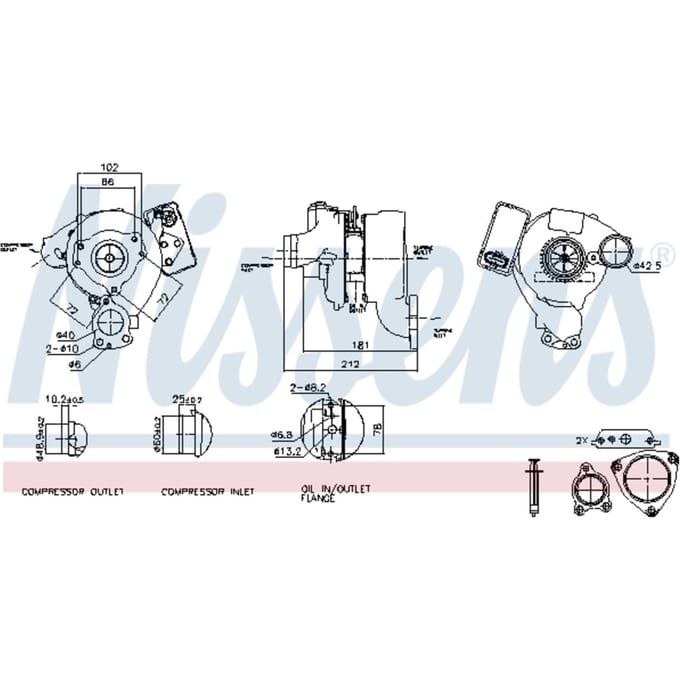 Supercharger, drukvulling NISSENS 93115